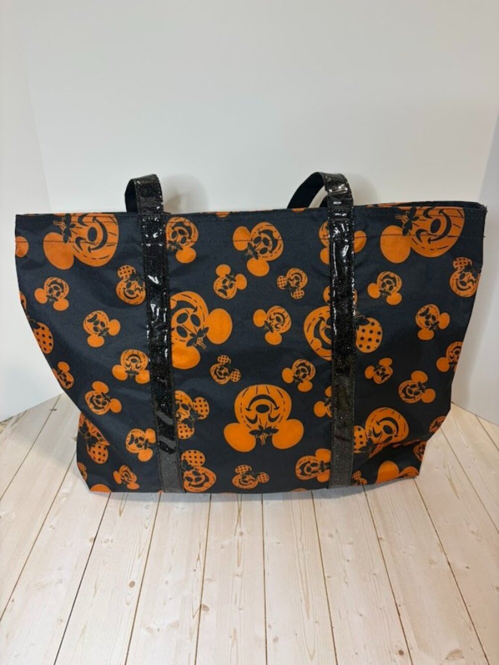 Disney Mickey Pumpkin Halloween Black Orange Tote Bag